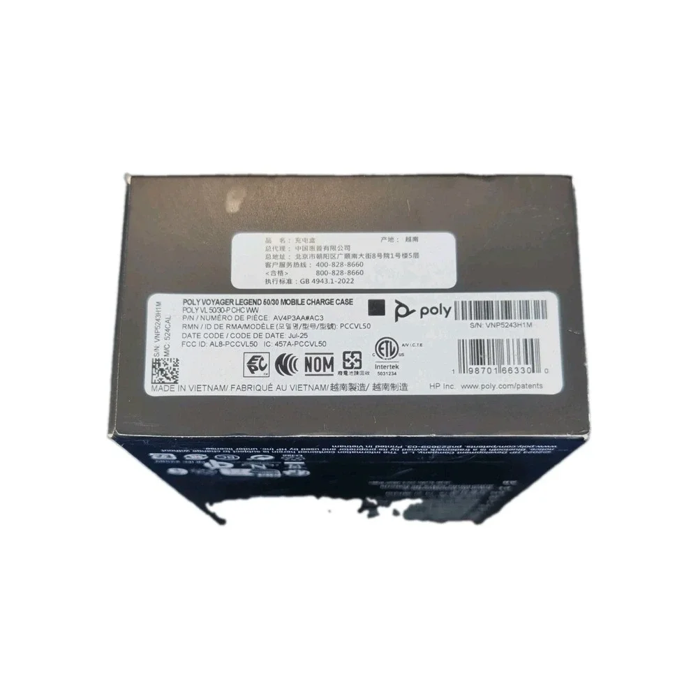 Qq6N Poly Voyager Works With Legend 50‎ / 30 Wireless Charge Case Black New